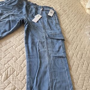 Sanctuary Blue Ankle & Cropped Cargo Jeans